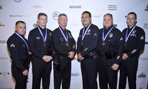 LAPPL's Distinguished Service Award recipients were honored on stage at the 2015 Eagle & Badge Gala.