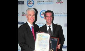 Former Governor Gray Davis with honoree Eric Garcetti